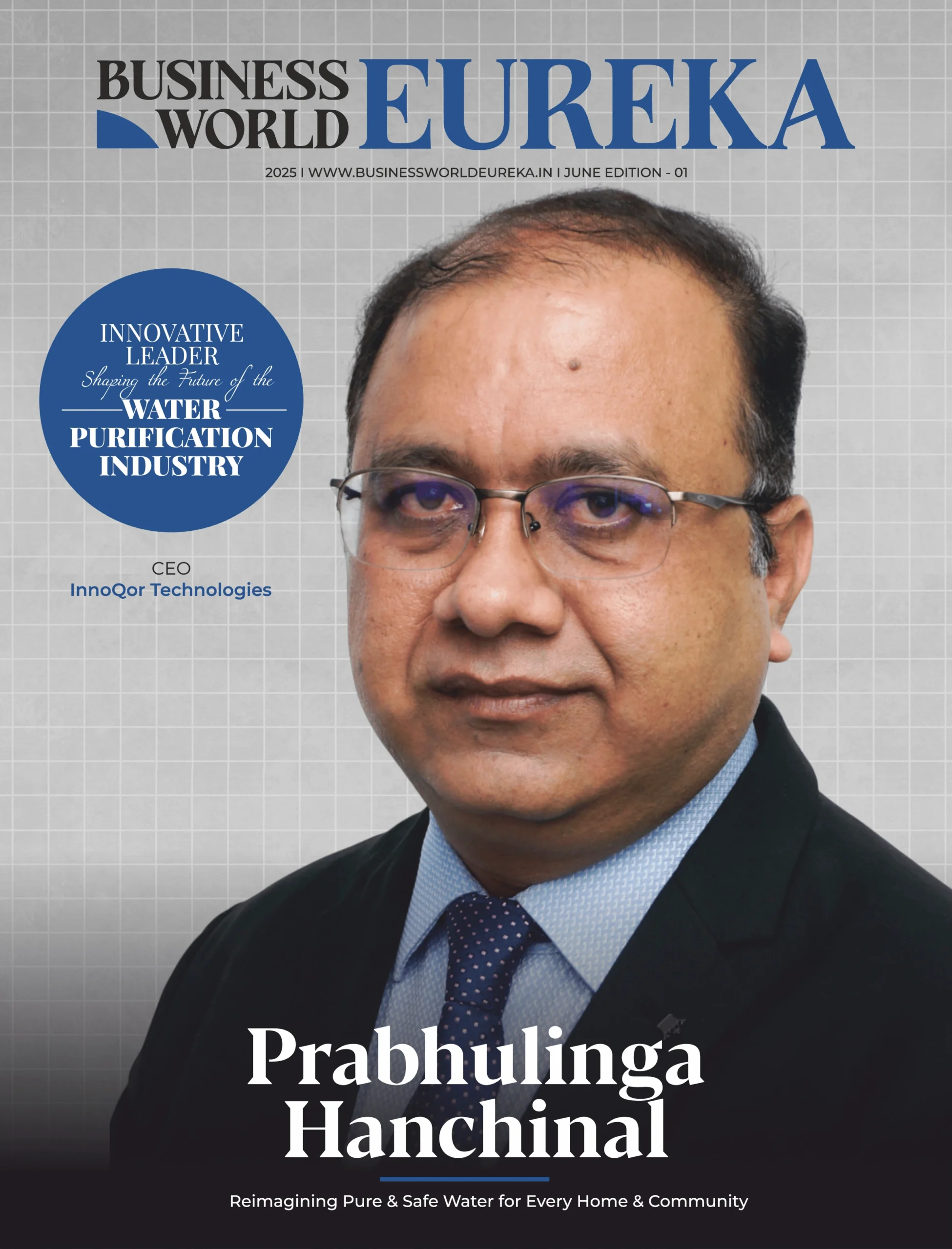 Cover page image of Buiness world eureka magazine featuring Prabhulinga Hanchinal, CEO of InnoQor Technologies