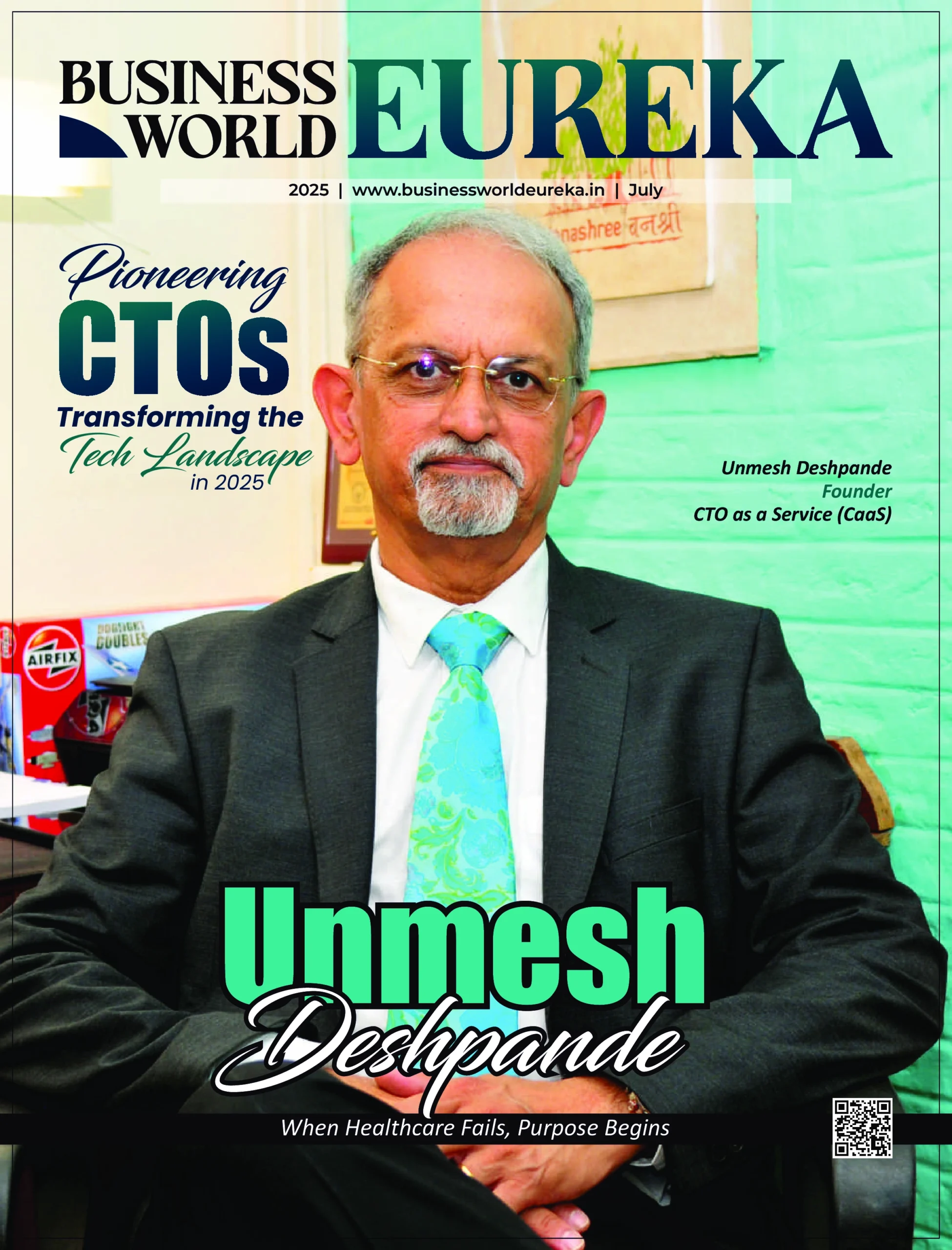 Unmesh Deshpande on the cover of Business World Eureka July 2025 edition, recognized as a pioneering CTO transforming the tech landscape
